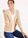 Talbots Plus Petite -  Kate Cardigan Sweater - Metallic - Ivory/toasted Coconut - 3x In Ivory,toasted Coconut