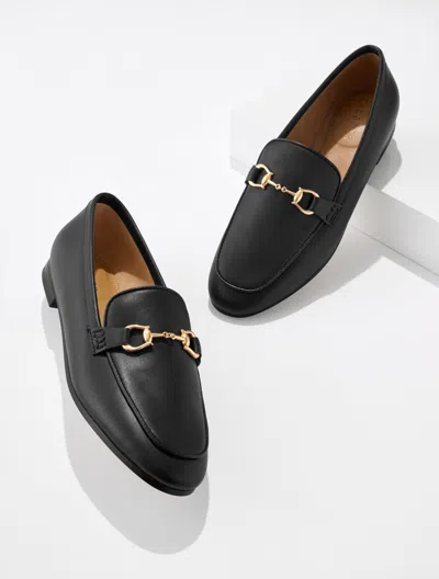 Talbots Katelyn Bit Nappa Loafers - Black - 5m