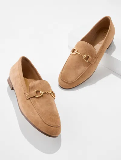 Talbots Katelyn Bit Suede Loafers - Havana Tan - 5m  In Brown