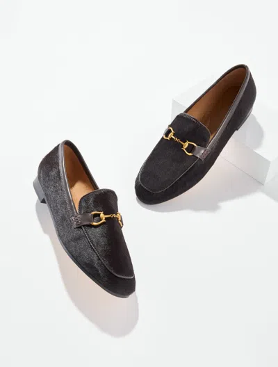 Talbots Katelyn Calf Hair Bit Loafers - Dark Chocolate - 5m  In Animal Print