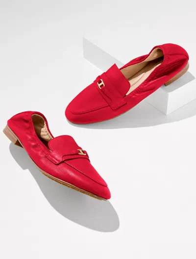 Talbots Katrina Bit Nappa Loafers - Red - 10m