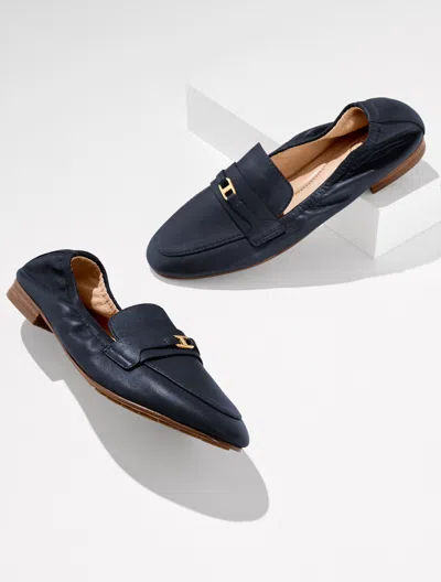 Talbots Katrina Bit Nappa Loafers - Blue - 10 1/2 M