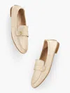 Talbots Katrina Soft Sole Metallic Nappa Loafers - Gold - 10m  In Gold