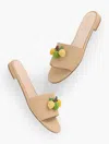 Talbots Keri Embellished Woven Straw Slides - Medium Natural - 11m