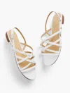 Talbots Keri Strap Soft Nappa Flats - White - 11m