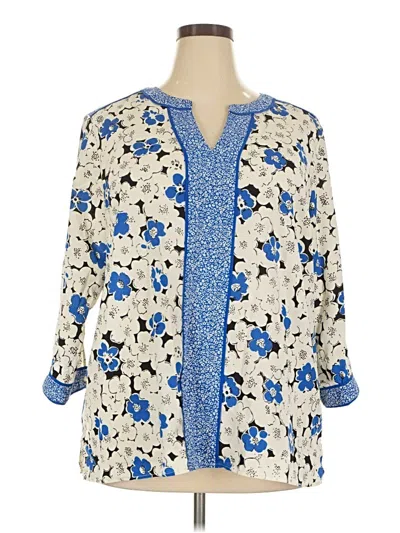 Pre-owned Talbots Kimono In Blue