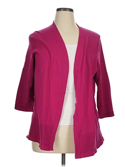 Pre-owned Talbots Kimono In Burgundy