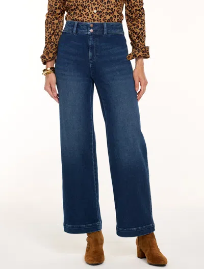 Talbots Knit Denim Wide Ankle Jeans - Holland Wash - 2