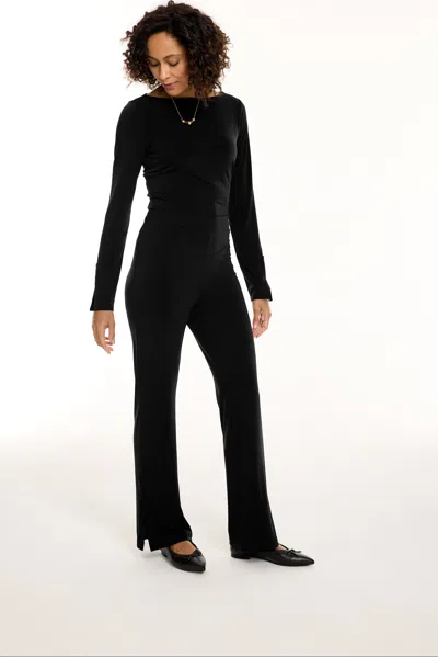 Talbots Knit Kit Kick Flare Pants - Black - Xs