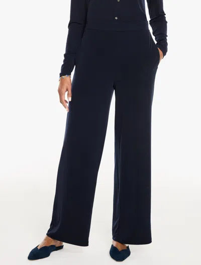 Talbots Knit Kit Wide Leg Pants - Blue - Xs