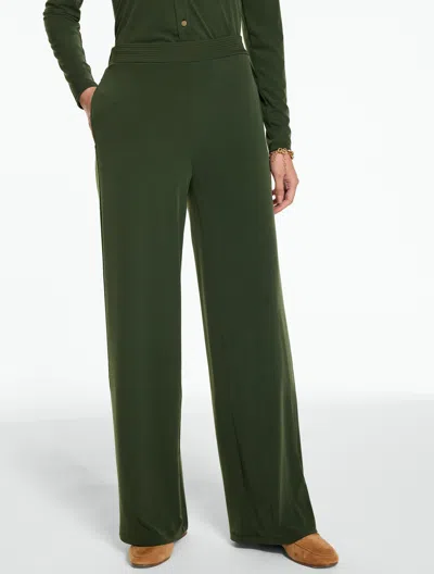 Talbots Knit Kit Wide Leg Pants - Nori - Xs