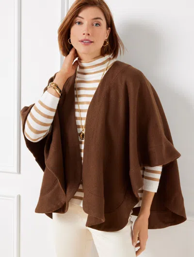 Talbots Woven Ruana - Dark Walnut - M/l