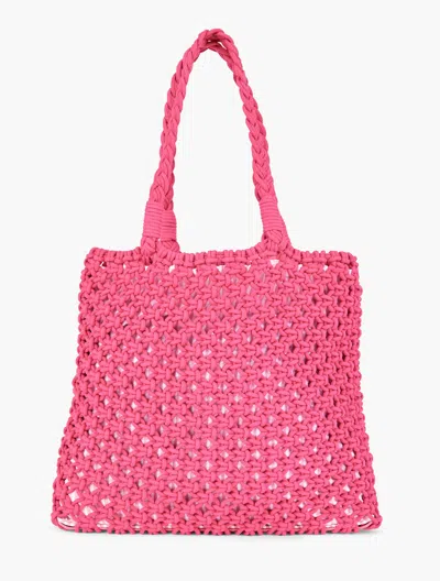 Talbots Knotted Cord Tote - Aurora Pink - 001 - 100% Cotton