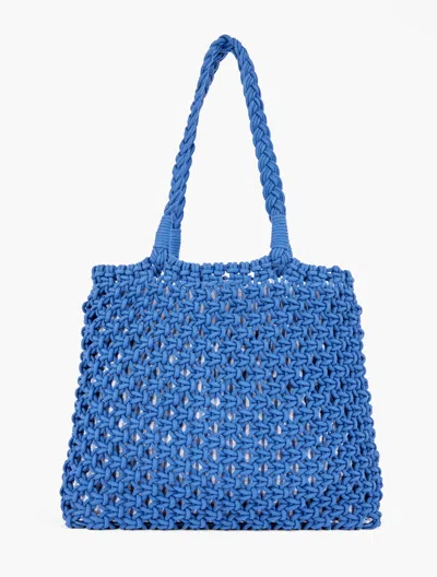 Talbots Knotted Cord Tote - Blue Iris - 001 - 100% Cotton