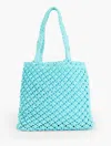 Talbots Knotted Cotton Cord Tote - Vivid Turquoise - 001  In Vivid Turquoise