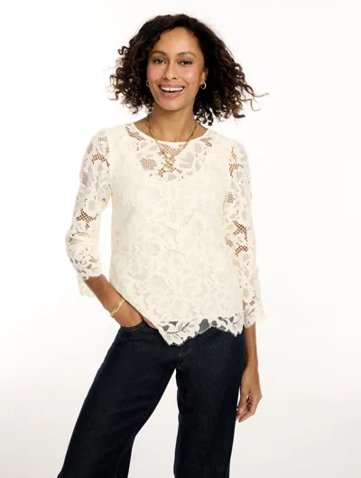 Talbots Lace Top - Ivory - Xs