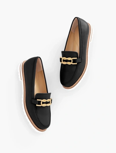 Talbots Laura Link Nappa Loafers - Black - 9m