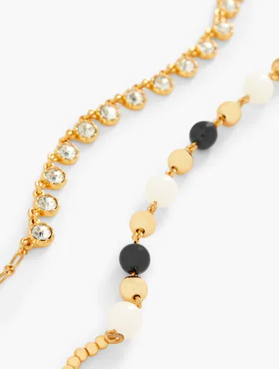 Talbots Layered Bead Necklace - Black/gold - 001  In Black,gold
