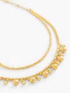 Talbots Layered Bead Necklace - Gold - 001  In Gold