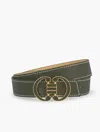 Talbots Leather Belt - Oak Moss - Medium
