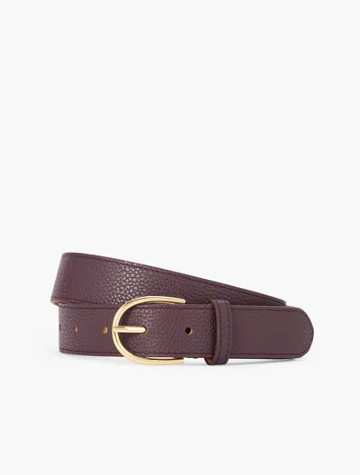 Talbots Leather Belt - Rich Burgundy - Medium