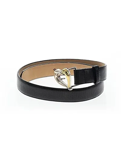 Pre-owned Talbots Leather Belt In Black