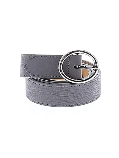 Pre-owned Talbots Leather Belt In Gray