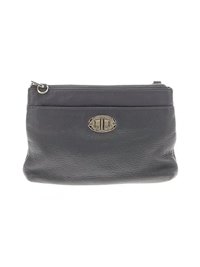 Pre-owned Talbots Leather Crossbody Bag In Gray