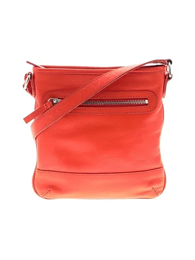 Pre-owned Talbots Leather Crossbody Bag In Orange