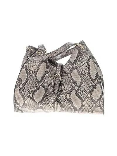 Pre-owned Talbots Leather Hobo Bag In Gray