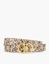 Talbots Leather Reversible Belt - Leopard - Ivory/sierra Brown - Large