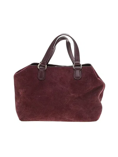 Pre-owned Talbots Leather Satchel In Burgundy