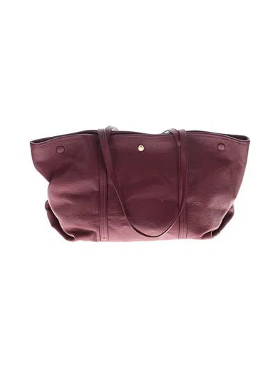 Pre-owned Talbots Leather Tote Bag In Burgundy