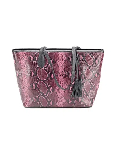 Pre-owned Talbots Leather Tote Bag In Pink