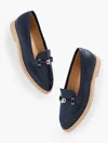 Talbots Leighton Bit Nappa Loafers - Blue - 11m  In Blue