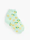 Talbots Lemon Grove Crew Socks - Coastal Blue - 001