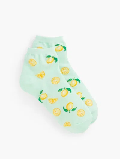 Talbots Lemon Grove Crew Socks - Coastal Blue - 001