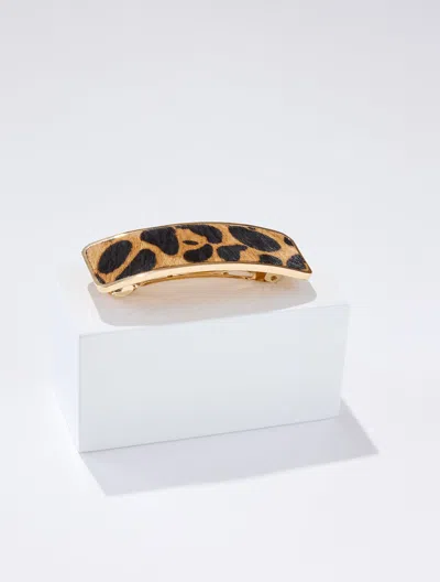 Talbots Leopard Calf Hair Barrette - Leopard/gold - 001  In Leopard,gold