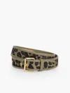 Talbots Leopard Calf Hair Belt - Burnt Olive - Large  In Brown