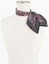 Talbots Leopard Dot Silk Neckerchief - Blue Wave - 001  In Blue Wave