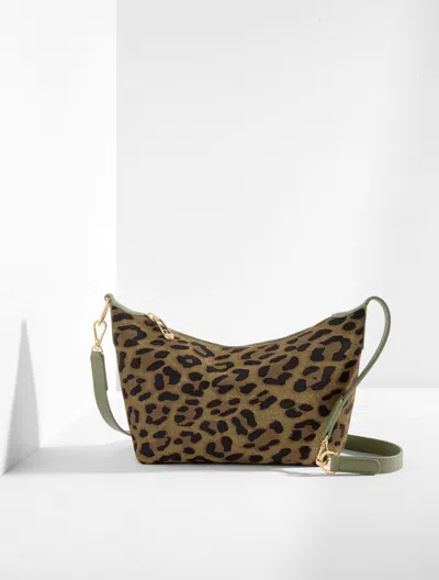 Talbots Leopard Suede Convertible Crossbody Bag - Burnt Olive - 001  In Brown