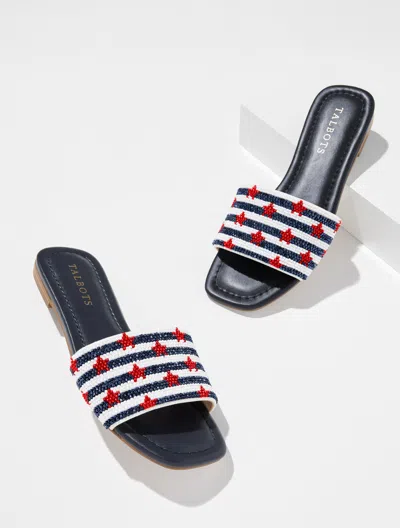Talbots Liana Americana Seed Bead Slides - Blue - 11m