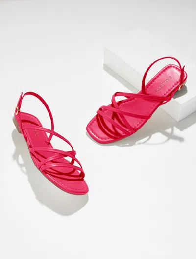 Talbots Liana Strappy Nappa Flats - Raspberry - 10 1/2 M  In Pink