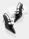 Talbots Libby Slingback Patent Leather Pumps - Black - 9 1/2 M  In Black