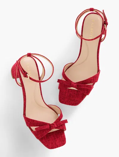 Talbots Lily Block Heel Sandals - Sangria - 10m