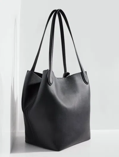 Talbots Linden Pebble Leather Tote - Black - 001 - 100% Cotton
