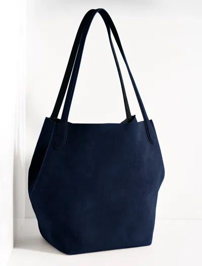Talbots Linden Suede Tote - Blue - 001