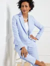 Talbots Misses - Linen Blend Blazer - Sunset Stripe - White/blue Iris - 2  In White,blue Iris