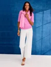 Talbots Linen Blend Travel Ruana - Spring Pink - M/l