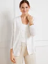 Talbots Linen Girlfriend Cardigan Sweater - White - X  In White